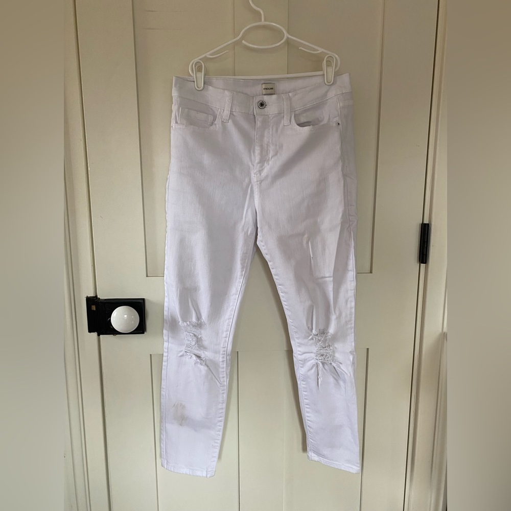Francescas white ripped skinny jeans